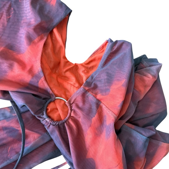 Fashion Nova Red Mesh Jumpsuit - Picture 7 of 8